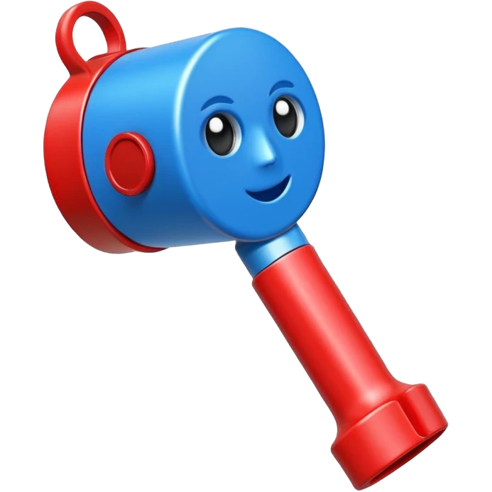 whistle blue (#00A3E0) and red (#F9423A) emoji