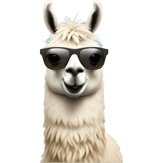 Llama wearing sunglasses emoji