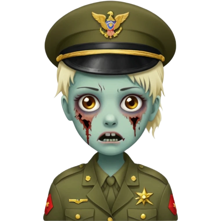 garota zumbi no exército emoji