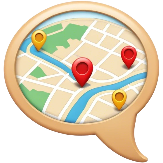 Chat Bubble + Map Pin  emoji