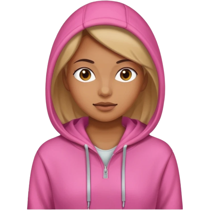 woman in pink hoodies emoji