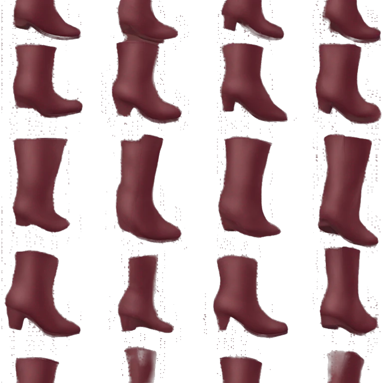 women's burgundy boots emoji