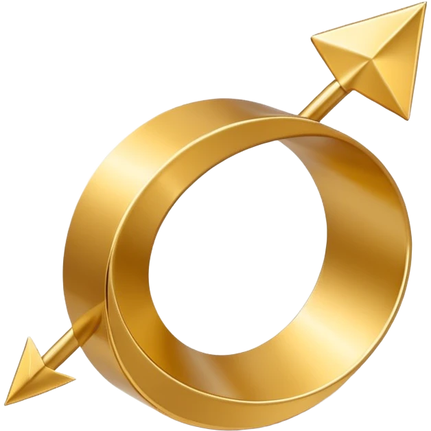 3D golden spiral arrow goin upwards, dynamic twist ribbon style, elegant metallic gold, smooth gradient lighting, realistic shadows, clean modern vector look, professional infographic design emoji