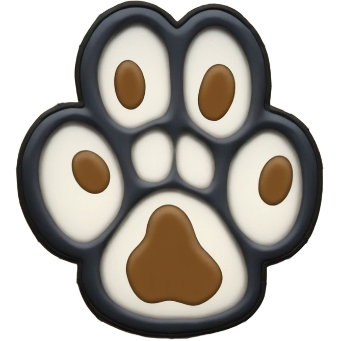 Stained glass dig paw emoji