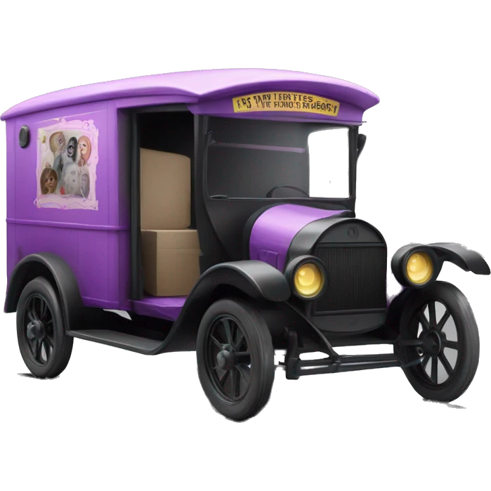 Haunted 1914 ford Barbie cargo van emoji