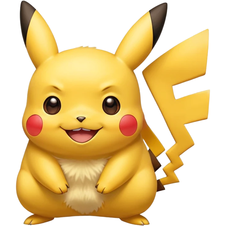 Pikachu with happy face emoji