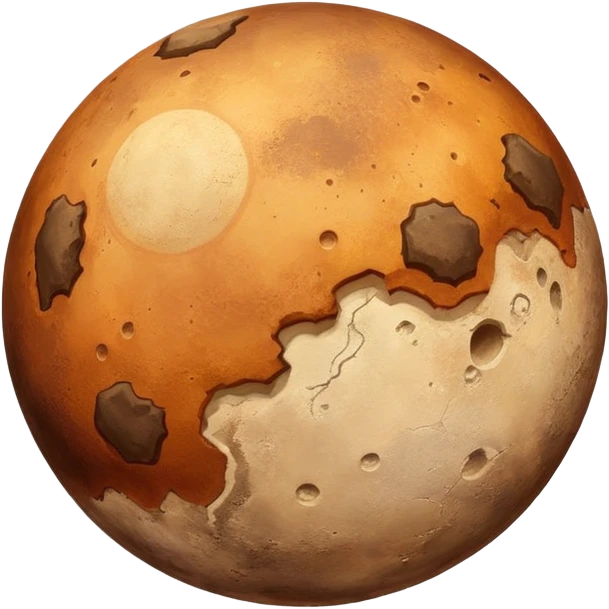 Planet Mercury brown emoji