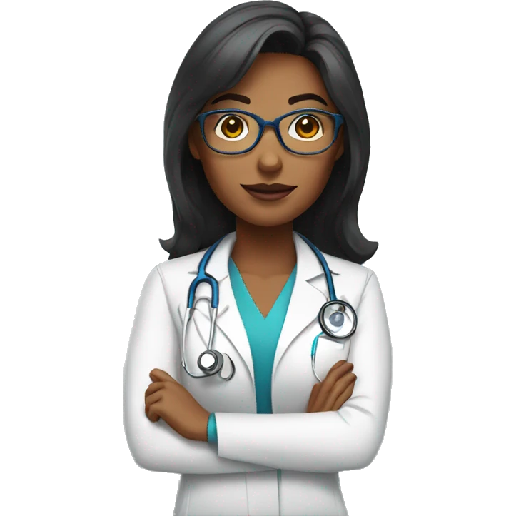 Superwoman doctor with glasses emoji