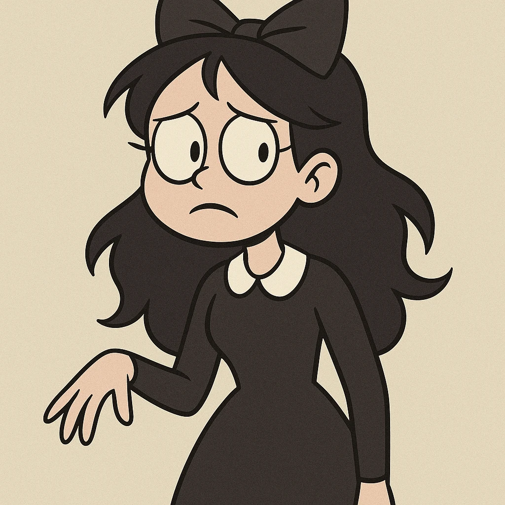 gothic bow, flat toon style emoji
