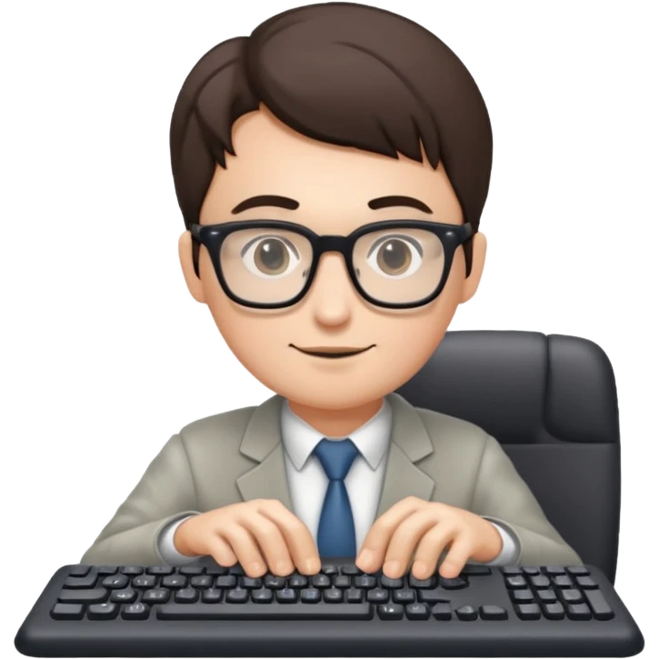 IT professional typing on a keyboard emoji