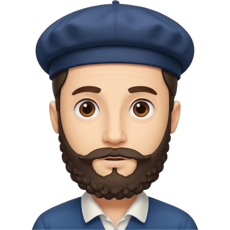 Jewish man with a kippot on his head and curls emoji
