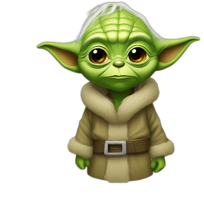 Yoda as the grinch emoji
