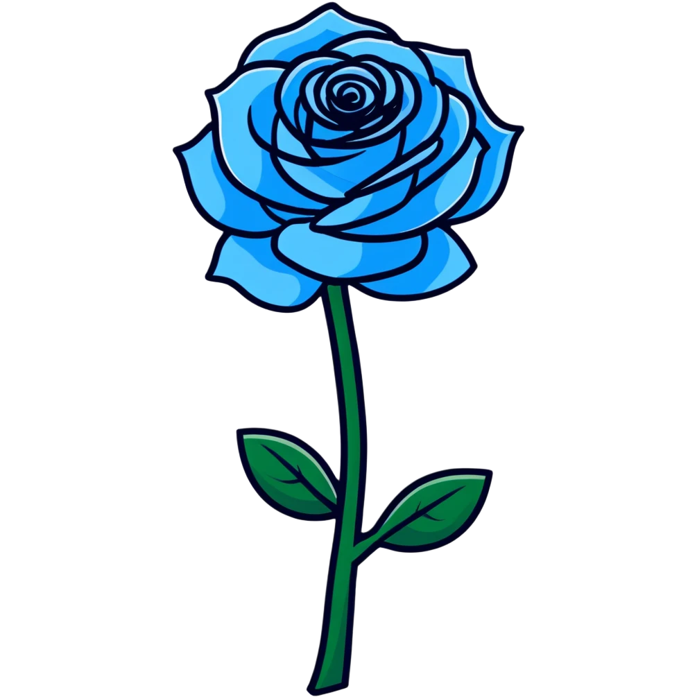 blue rose emoji