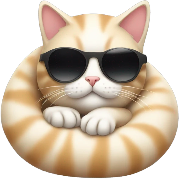 Cat with sunglasses sleeping emoji