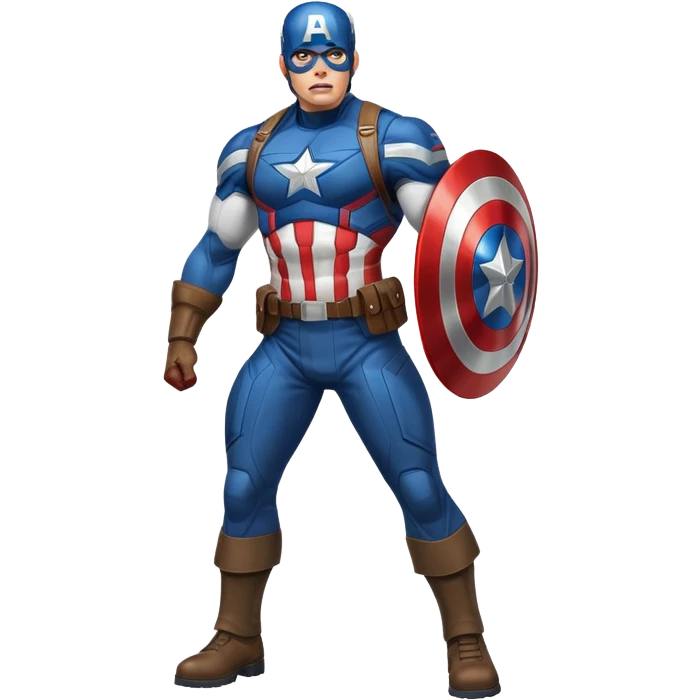 Captain America superhero full body emoji