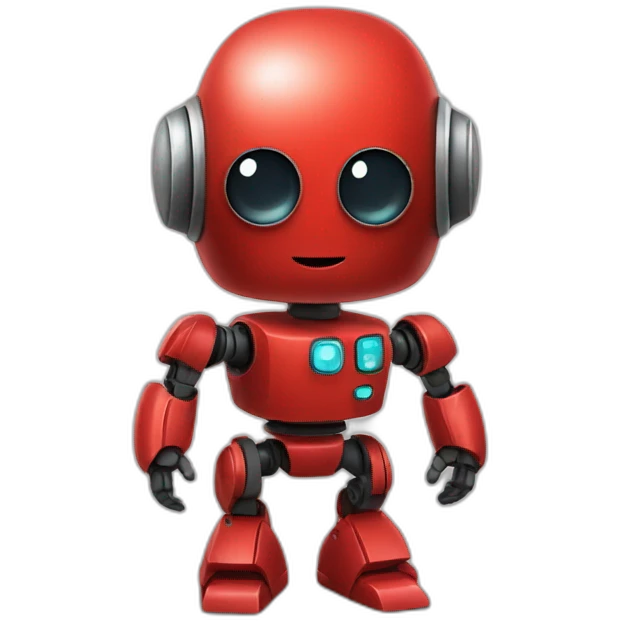 cute little red robot emoji
