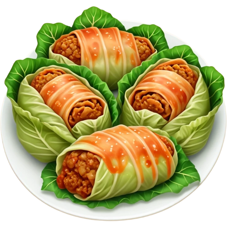Create an emoji of holubtsi -Ukrainian dish which consists of cabbage leaves and inside is rice with meat  emoji