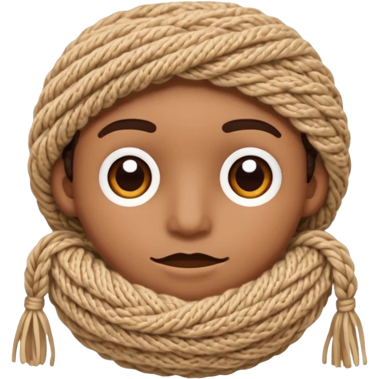 Knitted  face emoji