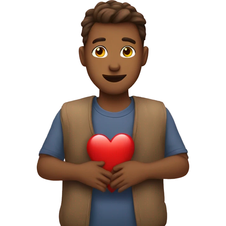Emoji hugging heart emoji
