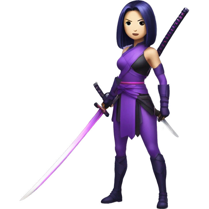 Psylocke with a katana emoji