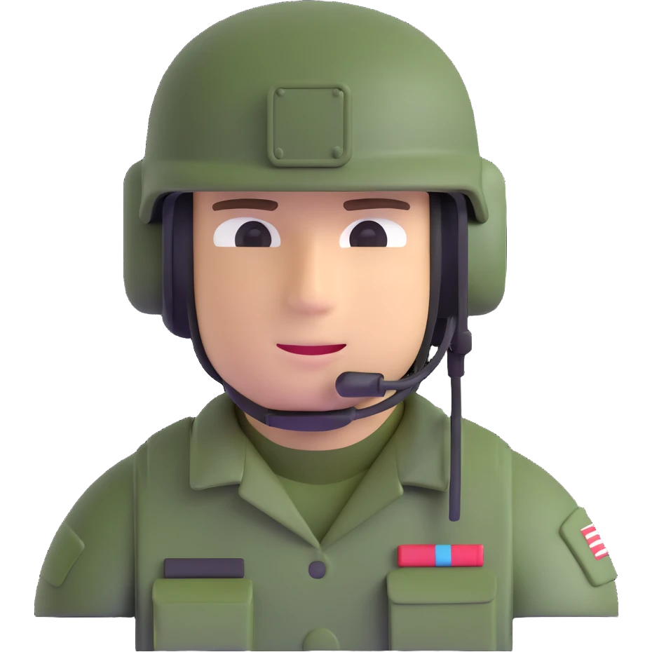 army man wearing helmet emoji