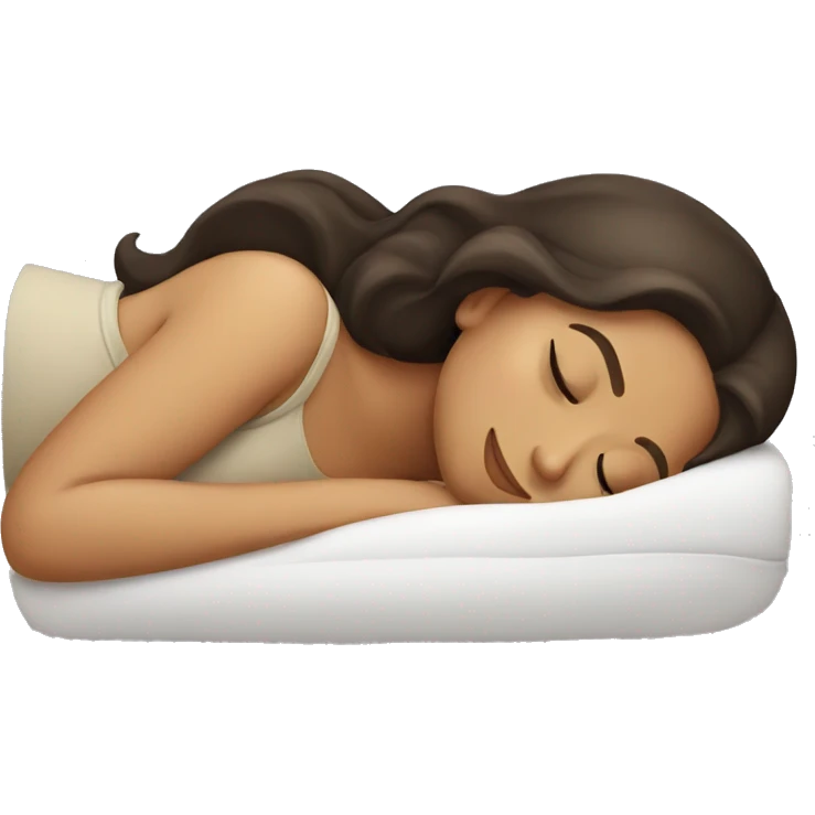 Brunette girl sleeping emoji