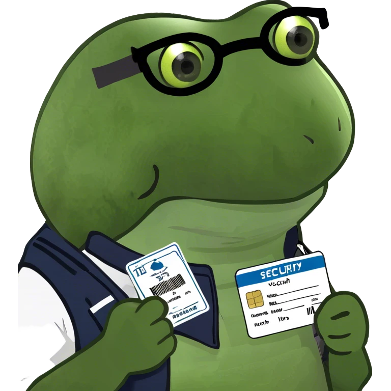 bouncer checking an id emoji