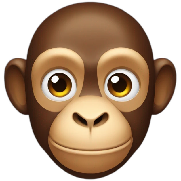 Monkey with a letter M simplistic logo emoji