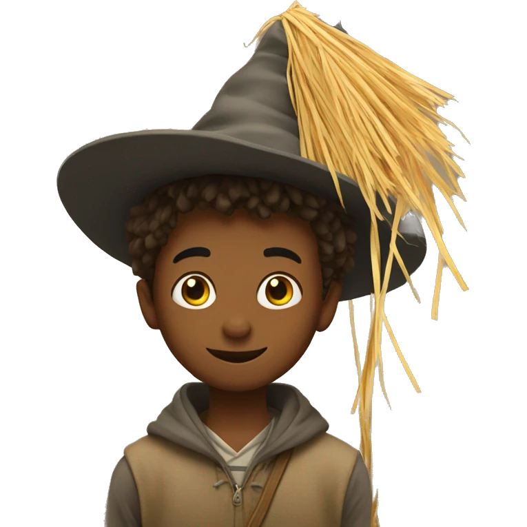 Boy with wizard hay emoji