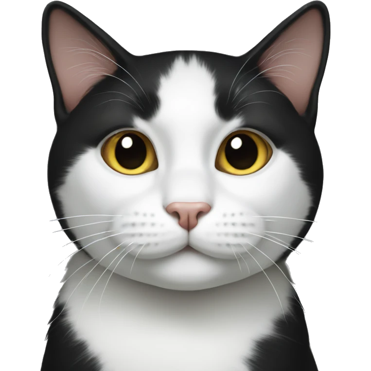 White and black cat emoji