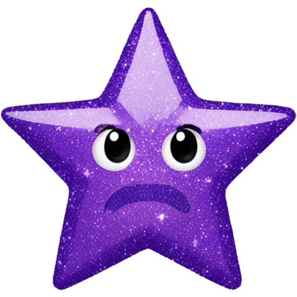 Purple glitter star emoji