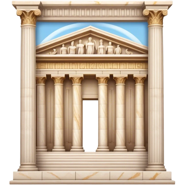 The Library of Celsus Landmark Emoji – Depicting its marble facade, carved columns, and statues. emoji
