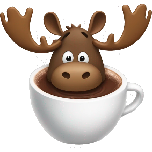 moose drinking hot cocoa  emoji