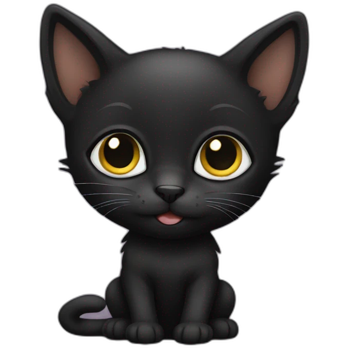 Black kitten emoji