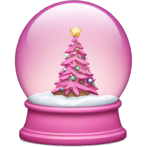 Pink Christmas snow globe emoji