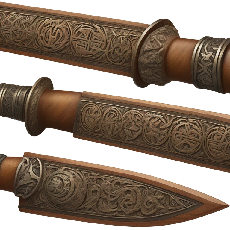 Ornate Wooden sword emoji