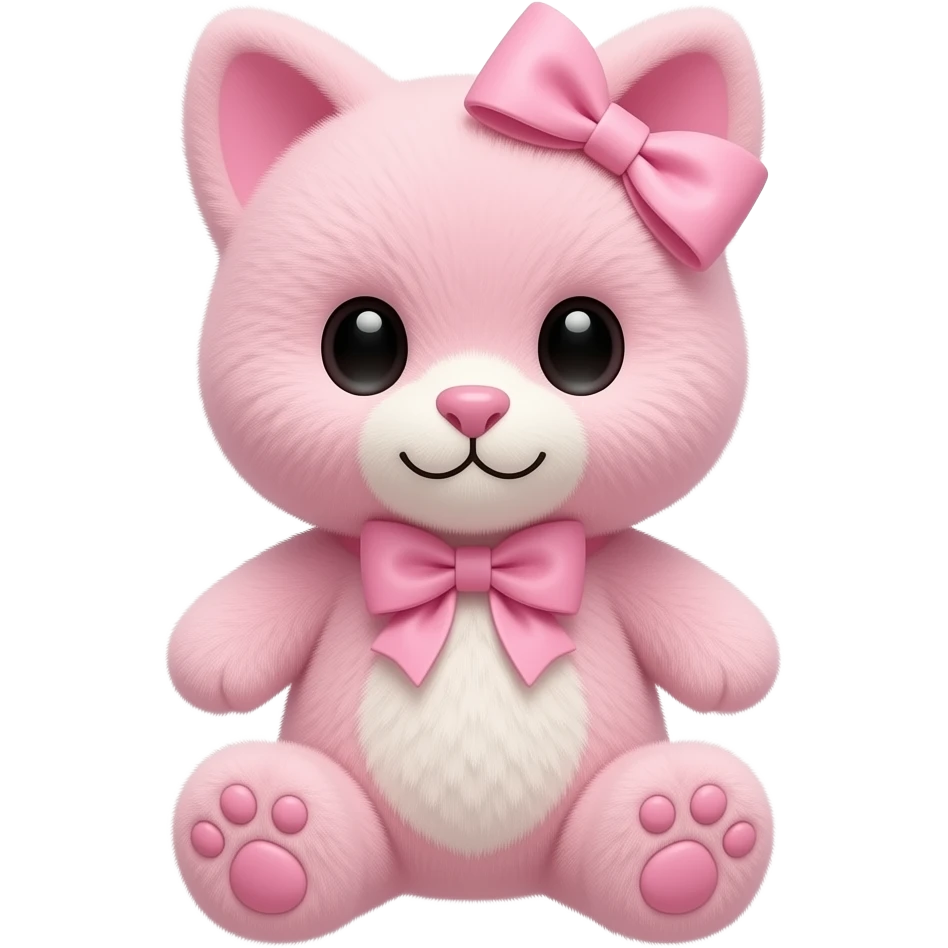 jelly cat stuffie pastel pink accessories coquette emoji