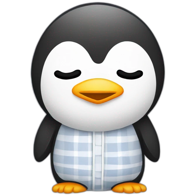 Pingouin avec un pyjama emoji
