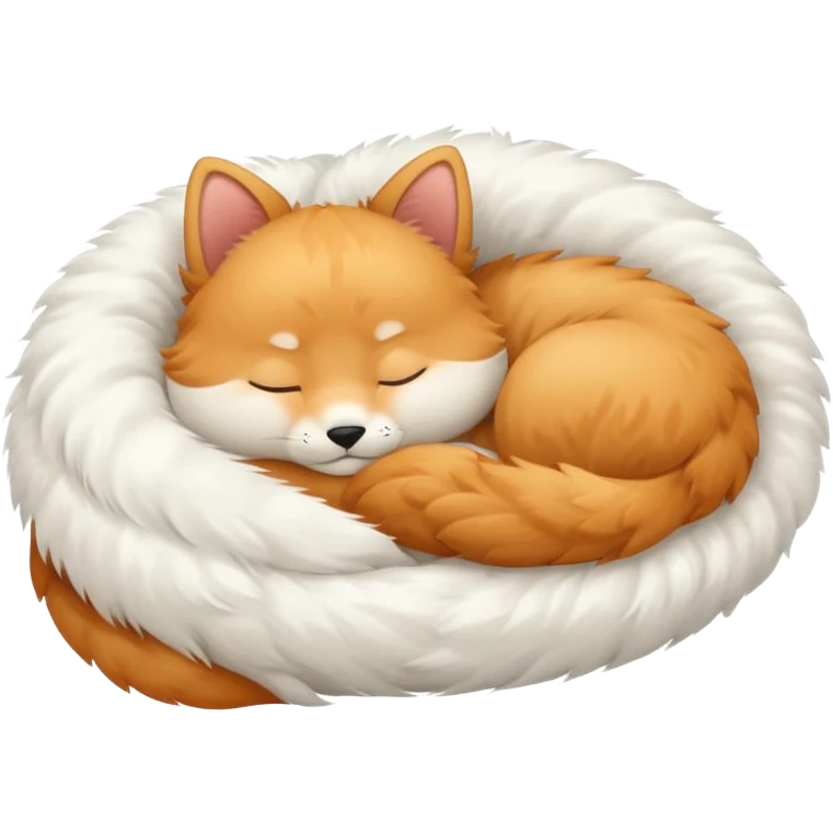 Cute inari baby sleeping  emoji