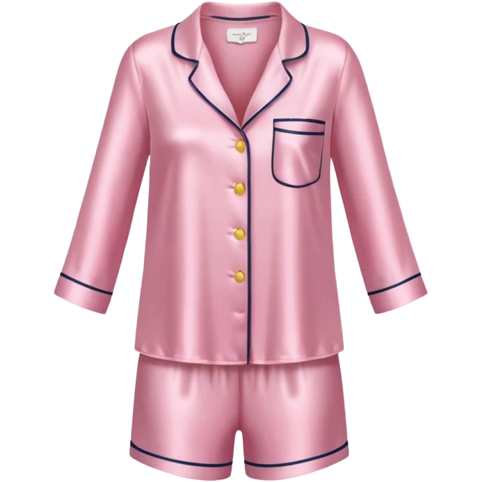 Light pink silk pyjamas set emoji