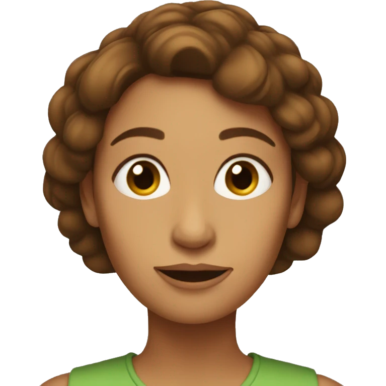 Mother looking Like a turtle with Brown hair emoji