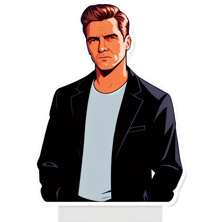 White guy gangster emoji