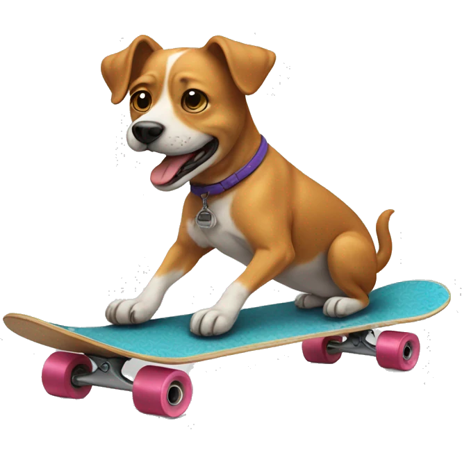 Dog on a skateboard emoji