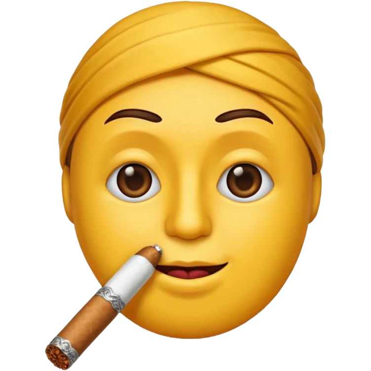 Pon este emoji  🫩 con un cigarro en la boca emoji