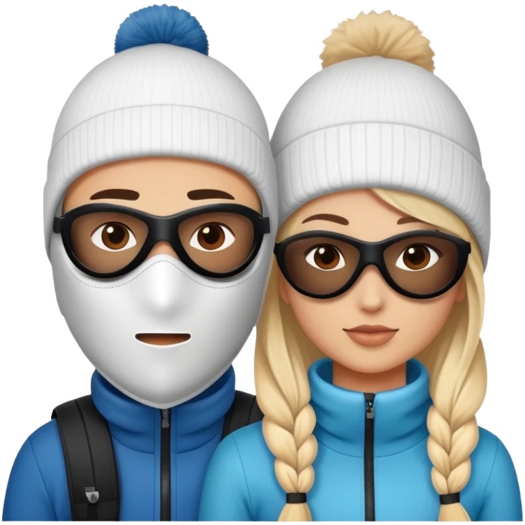Couple in a ski mask emoji