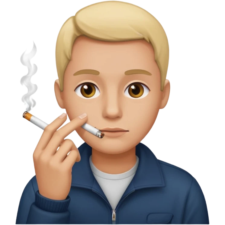 eyeroll holding cigarette  emoji