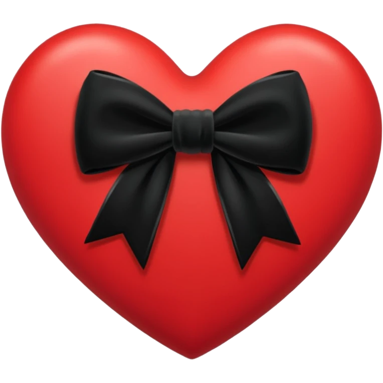 heart with black velvet bow emoji