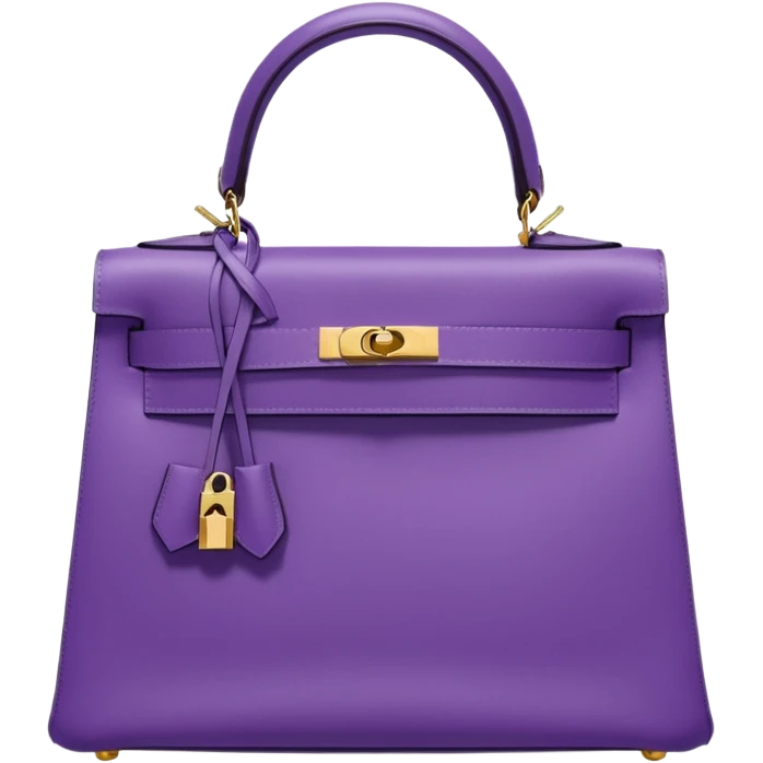 hermes kelly violet bag emoji