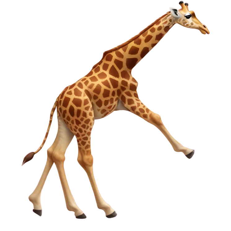 Jumping giraffe emoji