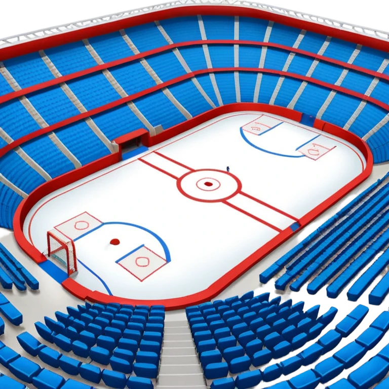 ice hockey stadium (#00A3E0) and red (#F9423A) emoji